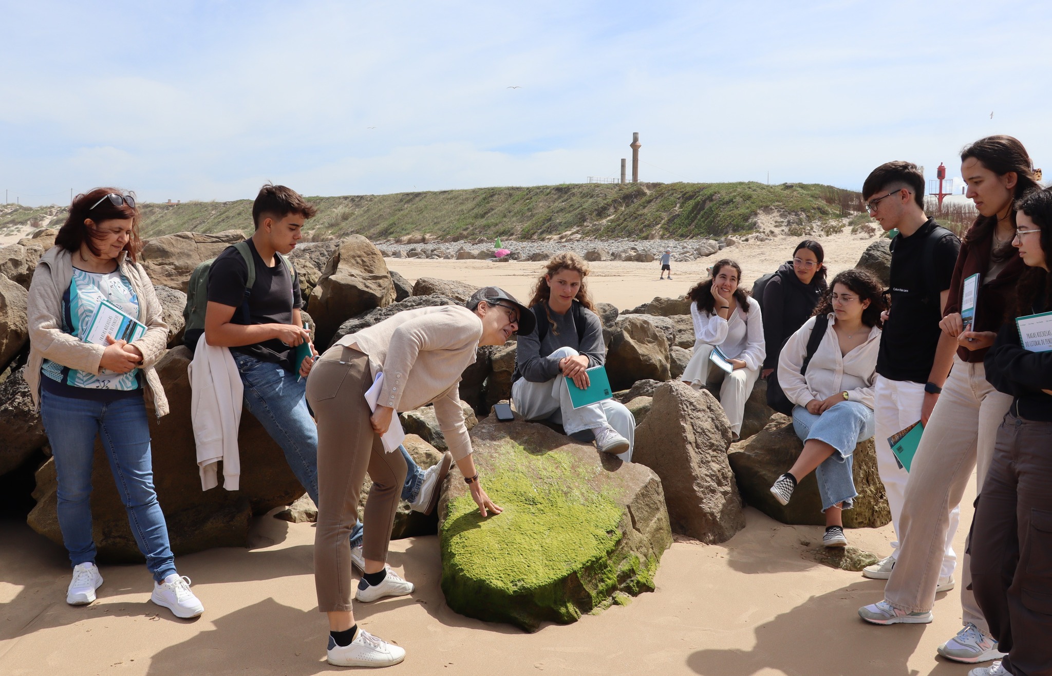 Sessão de identificação de macroalgas na Praia da Gamboa Sessão de identificação de macroalgas na Praia da Gamboa
